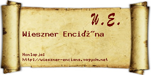 Wieszner Enciána névjegykártya